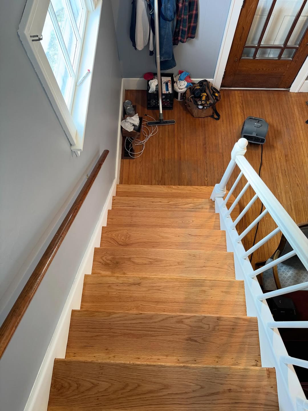 Worn finish before